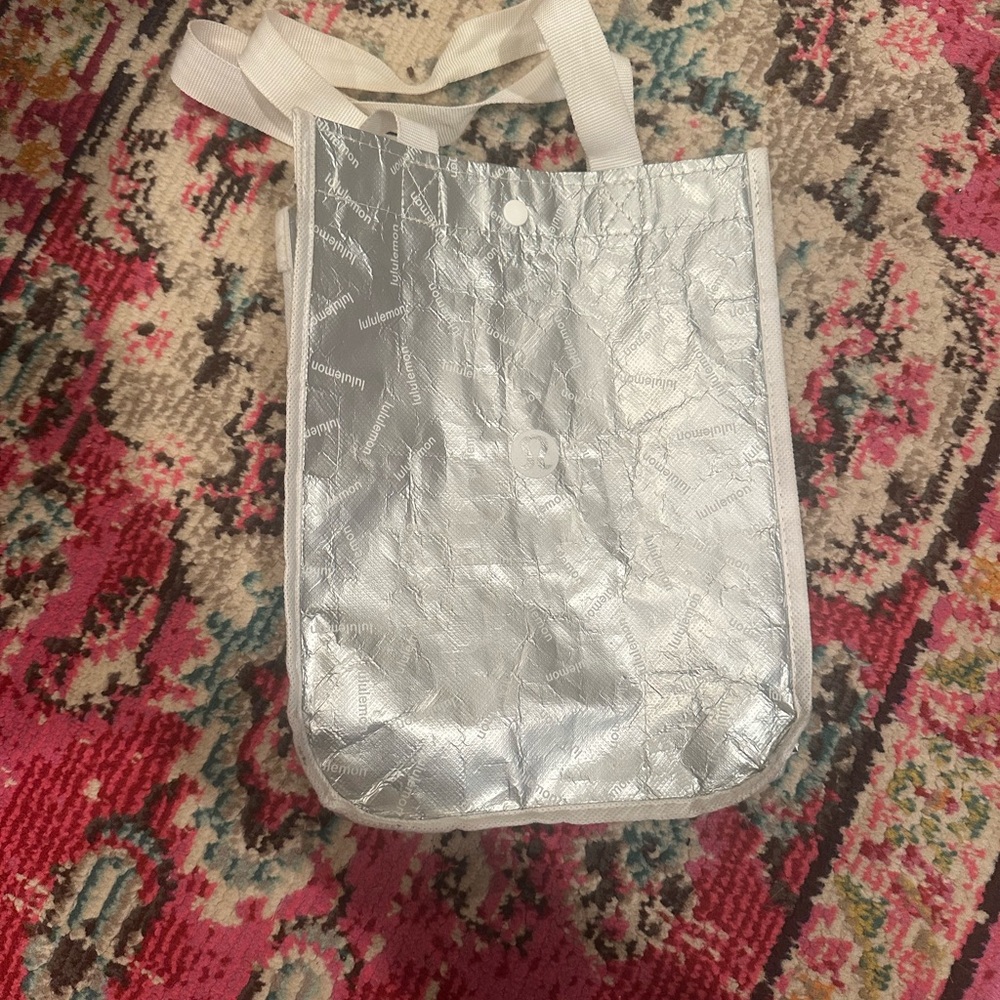 Lululemon Silver Tote Bag